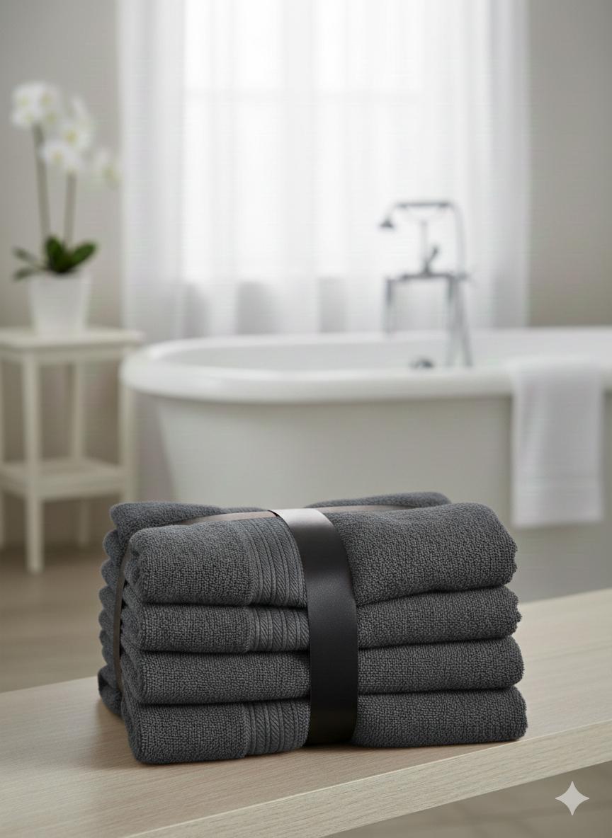 Toalla de BAÑO - 500 gramos - Gris Oscuro