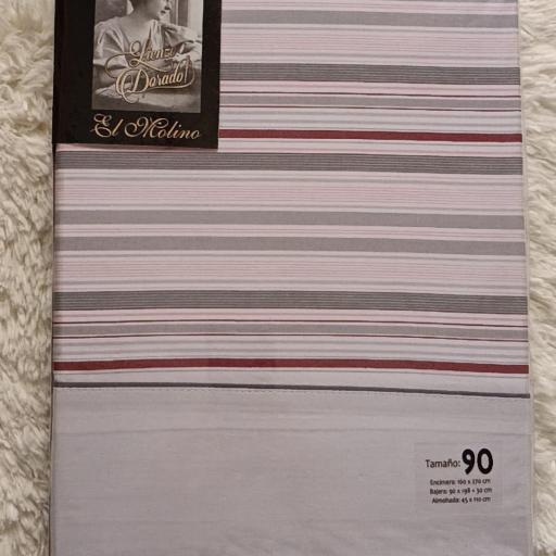 Juego de Sábanas  50% algodón - 50% poliéster Martina Gris