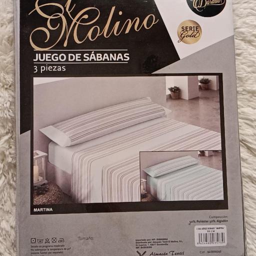 Juego de Sábanas  50% algodón - 50% poliéster Martina Gris [2]