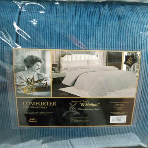 Sherpa LIENZO DORADO Azulón