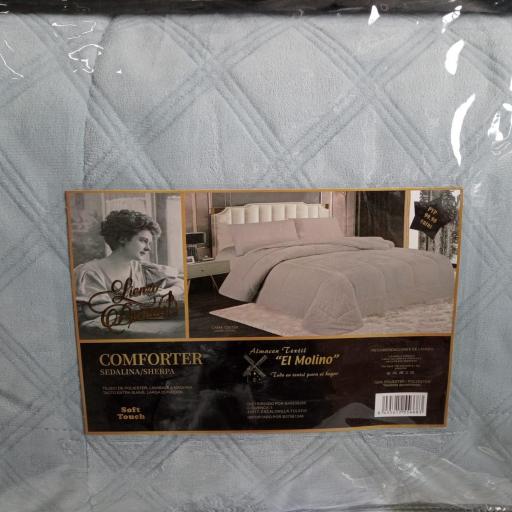 Sherpa LIENZO DORADO Gris Rayas