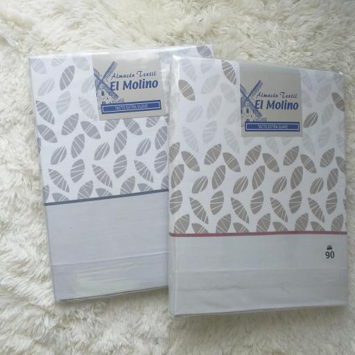 Juego de Sábanas Laurel Beige 100% Poliéster [2]