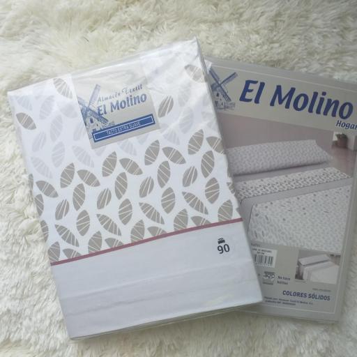 Juego de Sábanas Laurel Beige 100% Poliéster