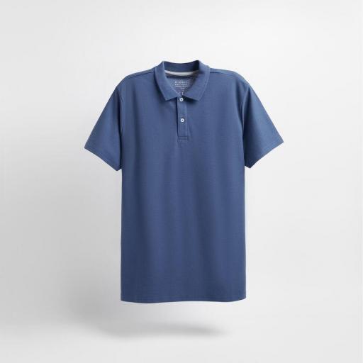 Short Sleeve Piquet Polo – Azul/verde