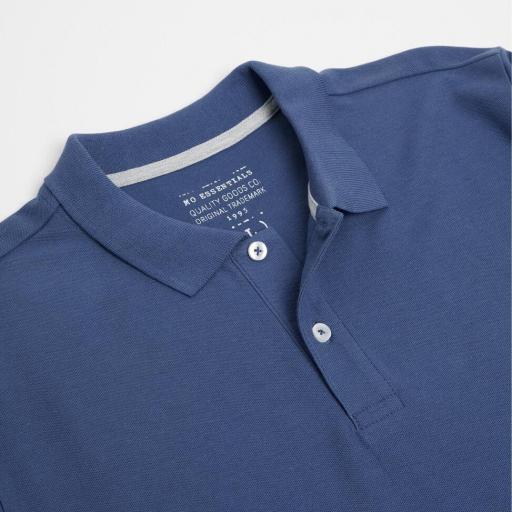 Short Sleeve Piquet Polo – Azul/verde [1]