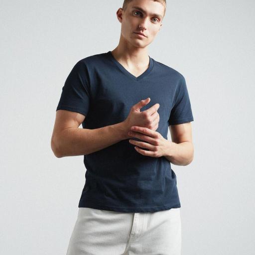 Camiseta V-Neck dark Blue  [3]