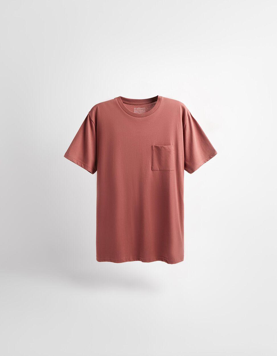 Camiseta c/bolso marrón claro