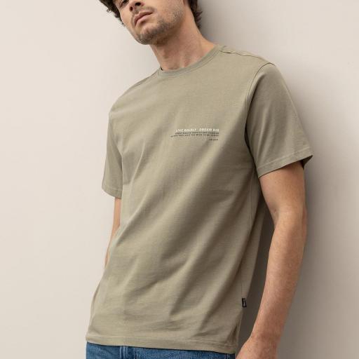 Camiseta de Algodón Estampada Verde [1]