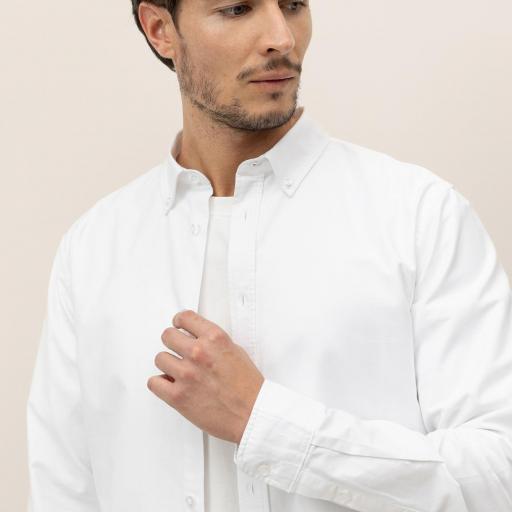 Camisa Oxford De Algodón Blanca [2]