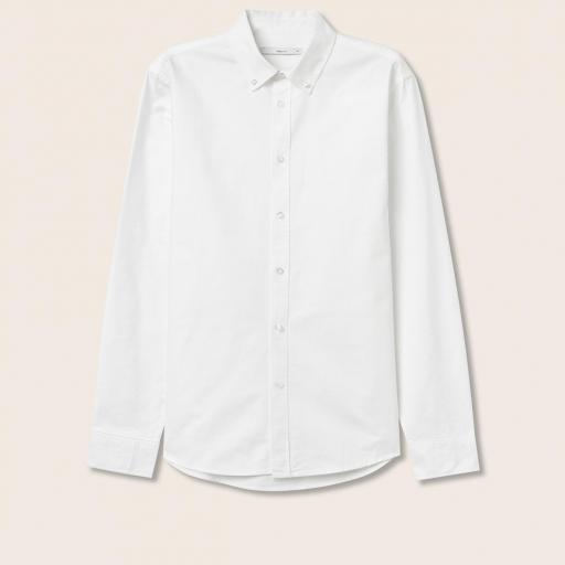 Camisa Oxford De Algodón Blanca [3]