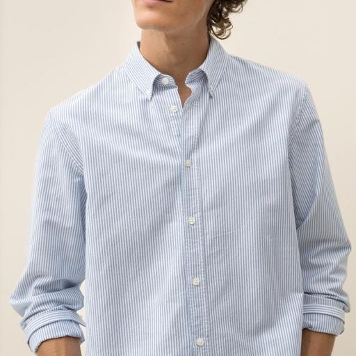 Camisa de Algodón a Rayas