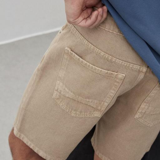 Pantalón Corto Denin Beige [1]