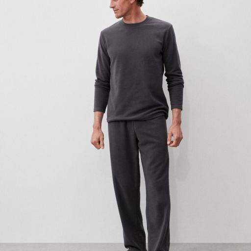Pijama Polar Gris Escuro