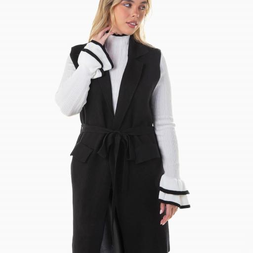 Chaleco largo con cinturón [2]