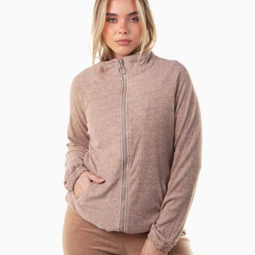 Chaqueta polar cuello alto