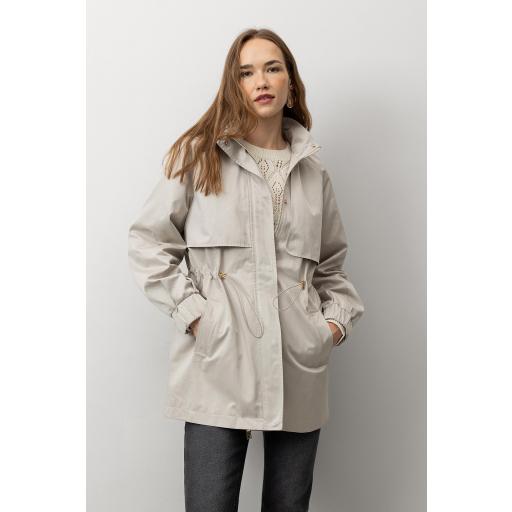 Chaqueta Relaxed con Capucha Removible