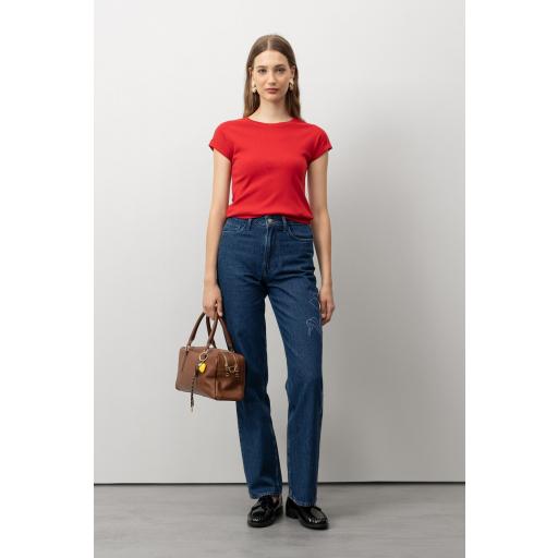 Camiseta Super Slim con Dobladillo