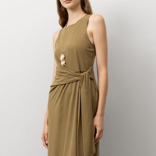 Vestido Midi con Lazo