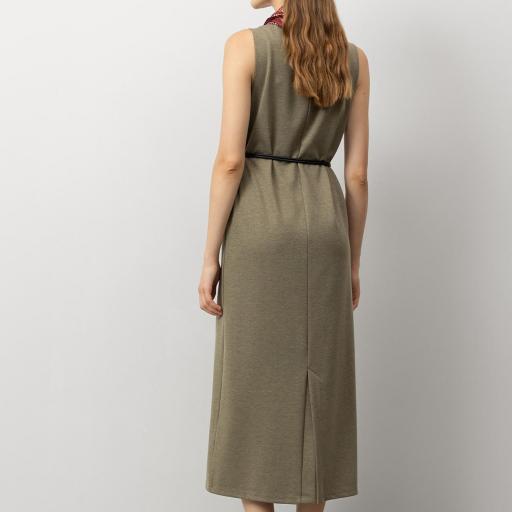 Vestido Midi con Cinturón de Cordón [3]