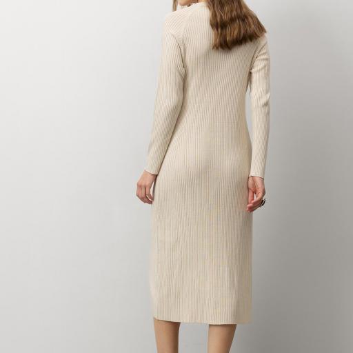 Vestido Slim Fit con Abertura