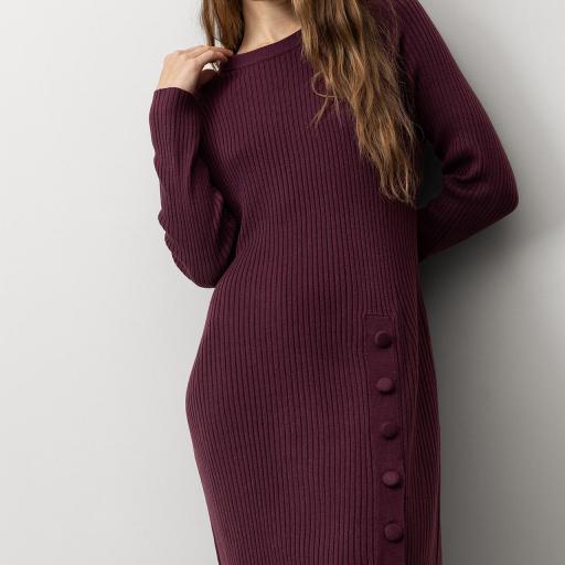 Vestido Slim Fit con Abertura [2]