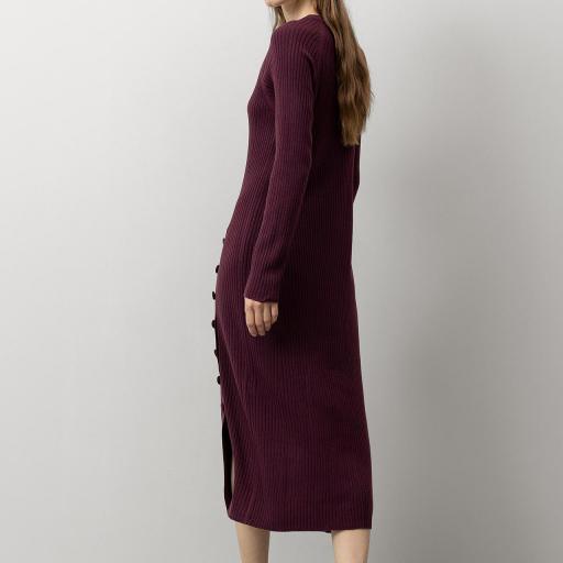 Vestido Slim Fit con Abertura [3]