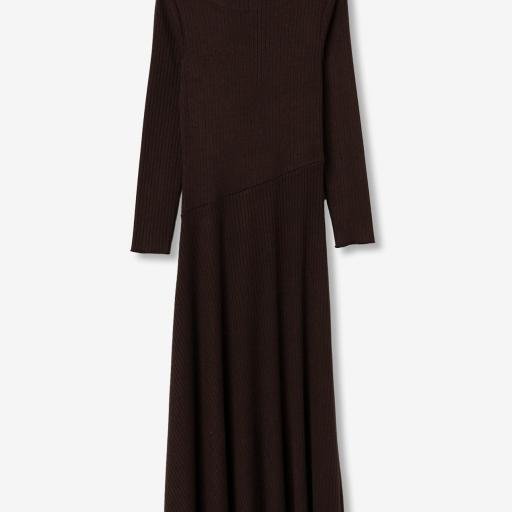 Vestido marrón canelado [3]