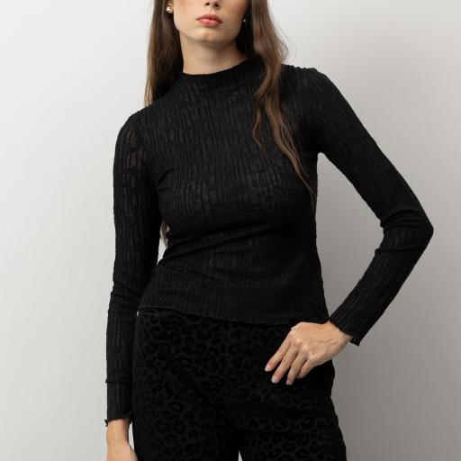 Camiseta Bordada De Manga Larga [1]