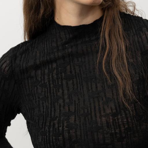 Camiseta Bordada De Manga Larga [2]