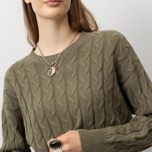 Jersey de Punto Trenzado Corte Relaxed [2]