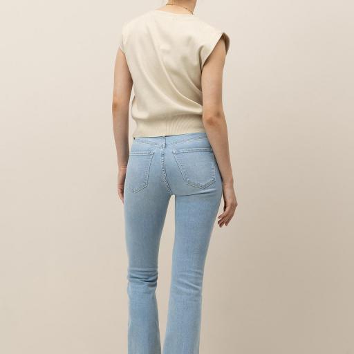 Jeans Croped Flare Azul [2]