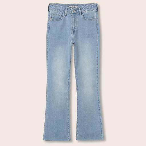 Jeans Croped Flare Azul [3]