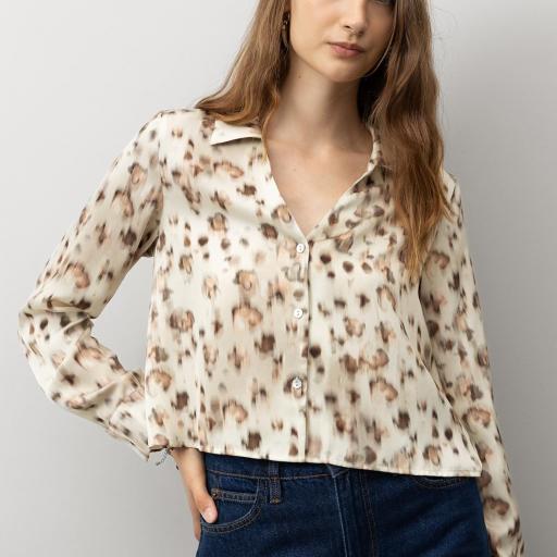 Camisa Cropped Satinada