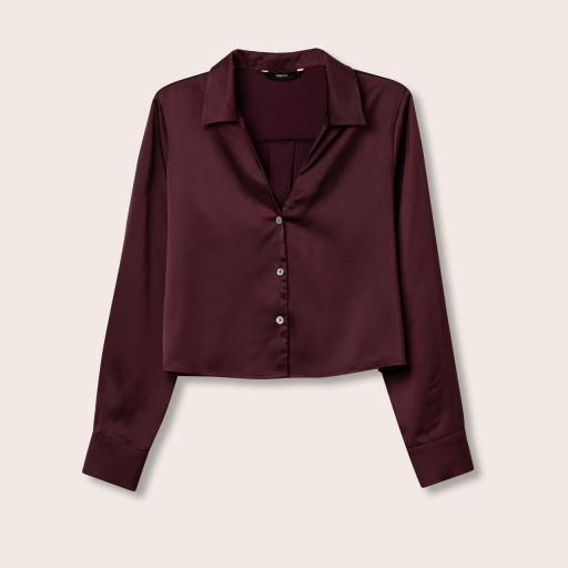 Camisa Cropped Satinada [3]