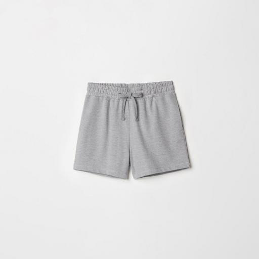 Pantalón Corto Felpa Gris