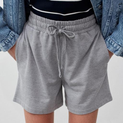 Pantalón Corto Felpa Gris [3]