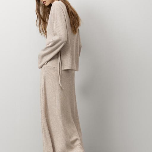 Falda Evasé con Hilo Metálico [1]