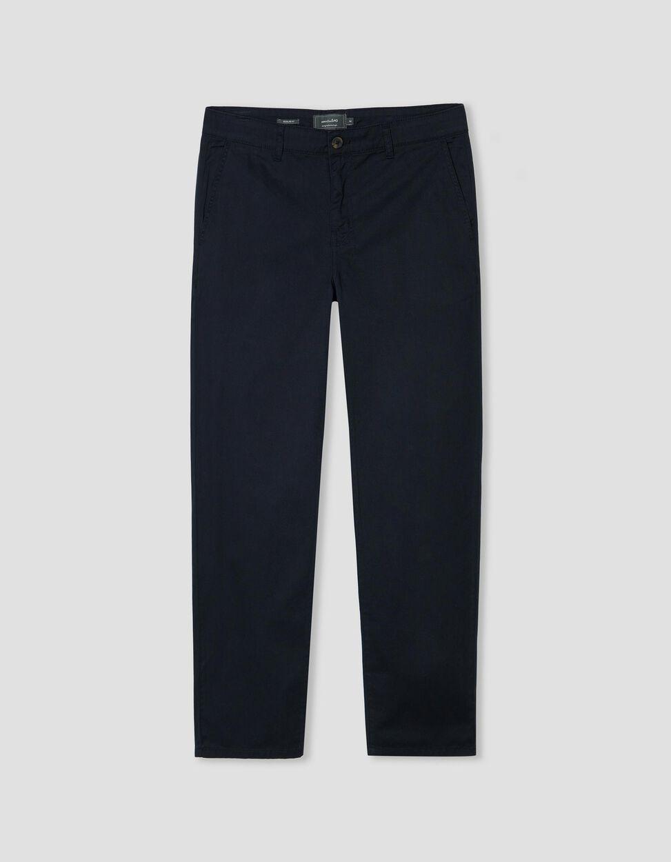 Pantalón Sarga regular Fit Azul Escuro y Beige