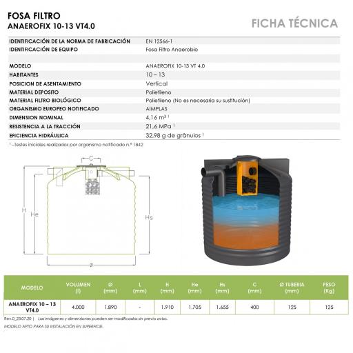 Fosa Filtro 4000 litros 10-13 hab ENTERRAR/SUPERFICIE [3]
