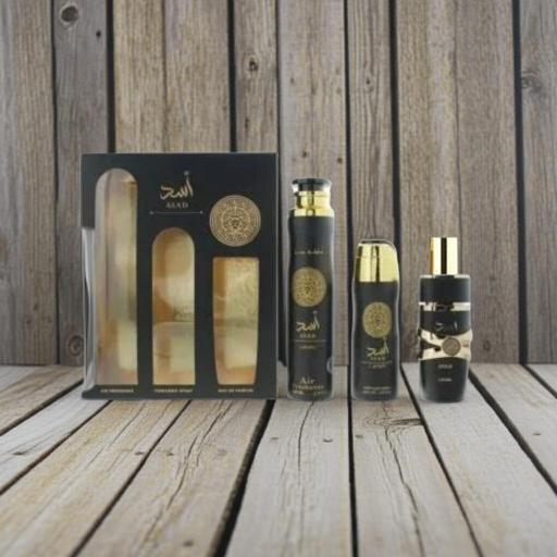 Set Regalo Lattafa Perfumes Asad Gift Set 100ml EDP + 200ml Perfume Spray + 300ml Air Freshener [3]