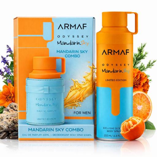 Set Odyssey Mandarin Sky 60 Ml + Desodorante Armaf Odyssey Mandarin Sky 200 Ml Hombre [1]