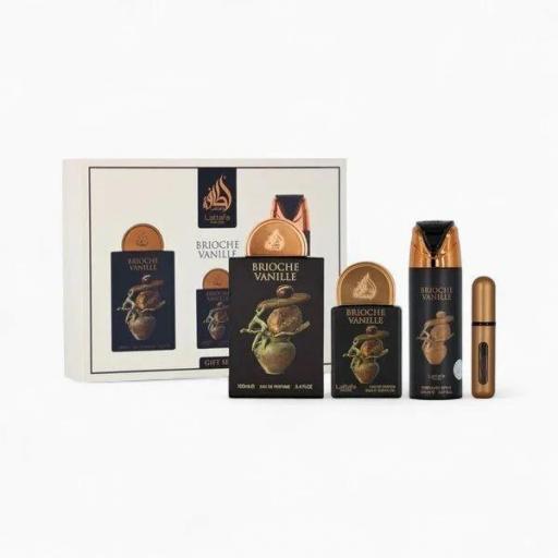 Lattafa Pride Brioche Vanilla Giftset 4 uds. 100 ml EDP + 20 ml EDP + Vaporizador perfumado + Vaporizador de bolsillo [0]