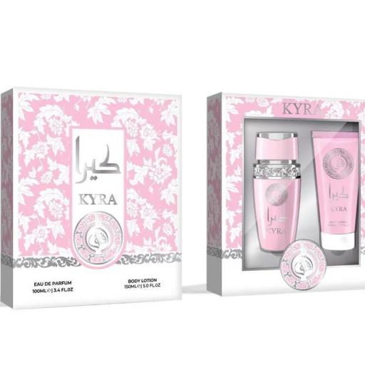 SET PERFUME 100ML Y CREMA CORPORAL 150ML KYRA ROSA CLARO