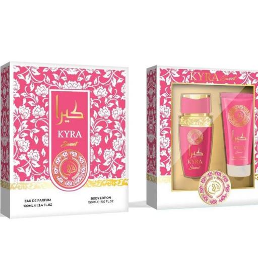 SET PERFUME 100ML Y CREMA CORPORAL 150ML KYRA SWEET
