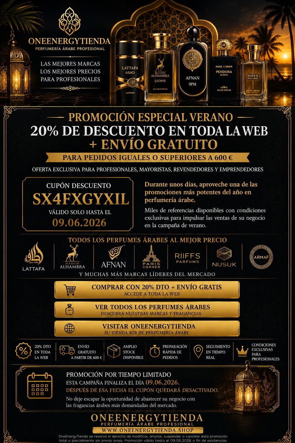 Promoción exclusiva de perfumería árabe
