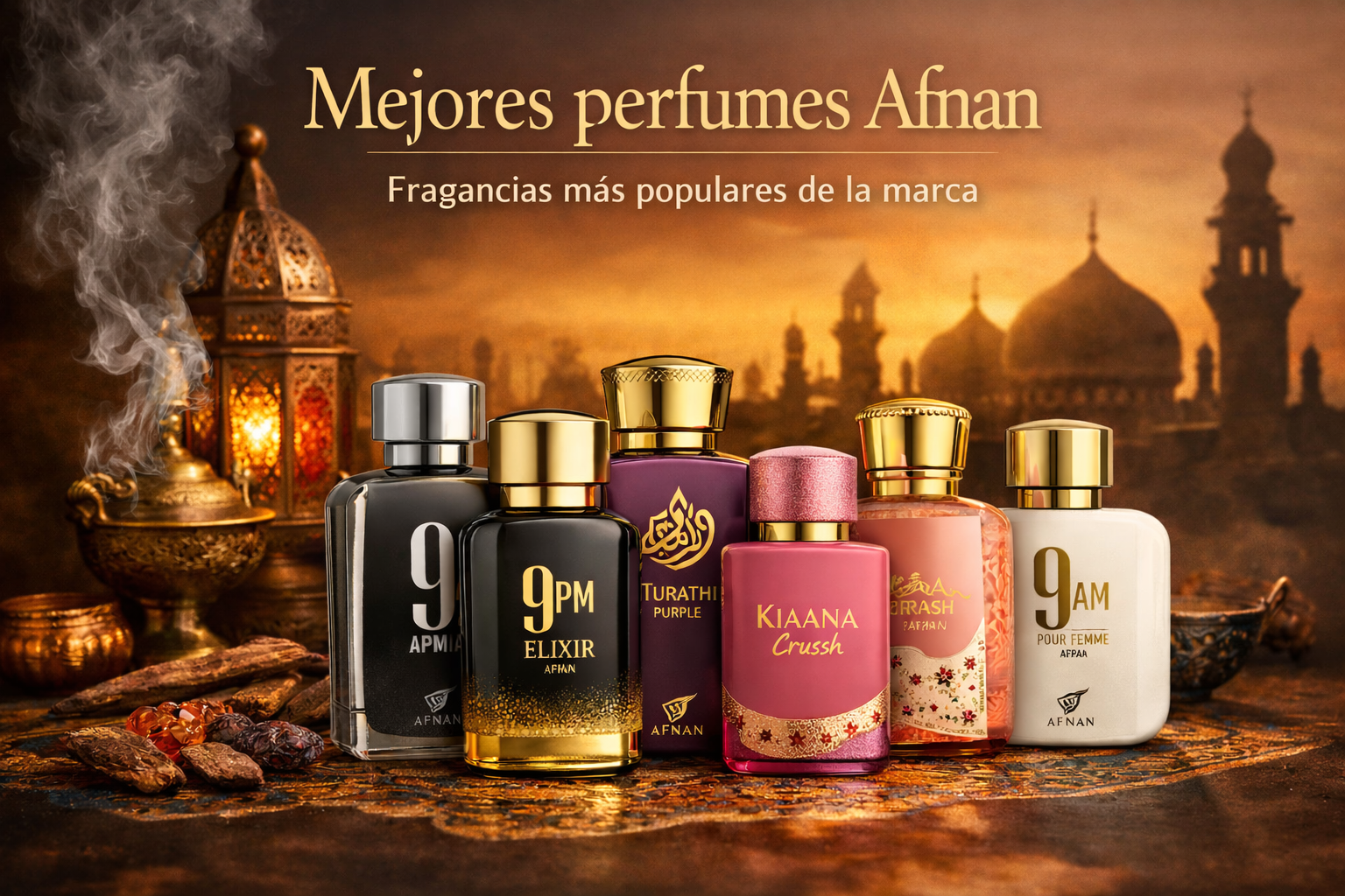 Perfumes Afnan en un ambiente cálido