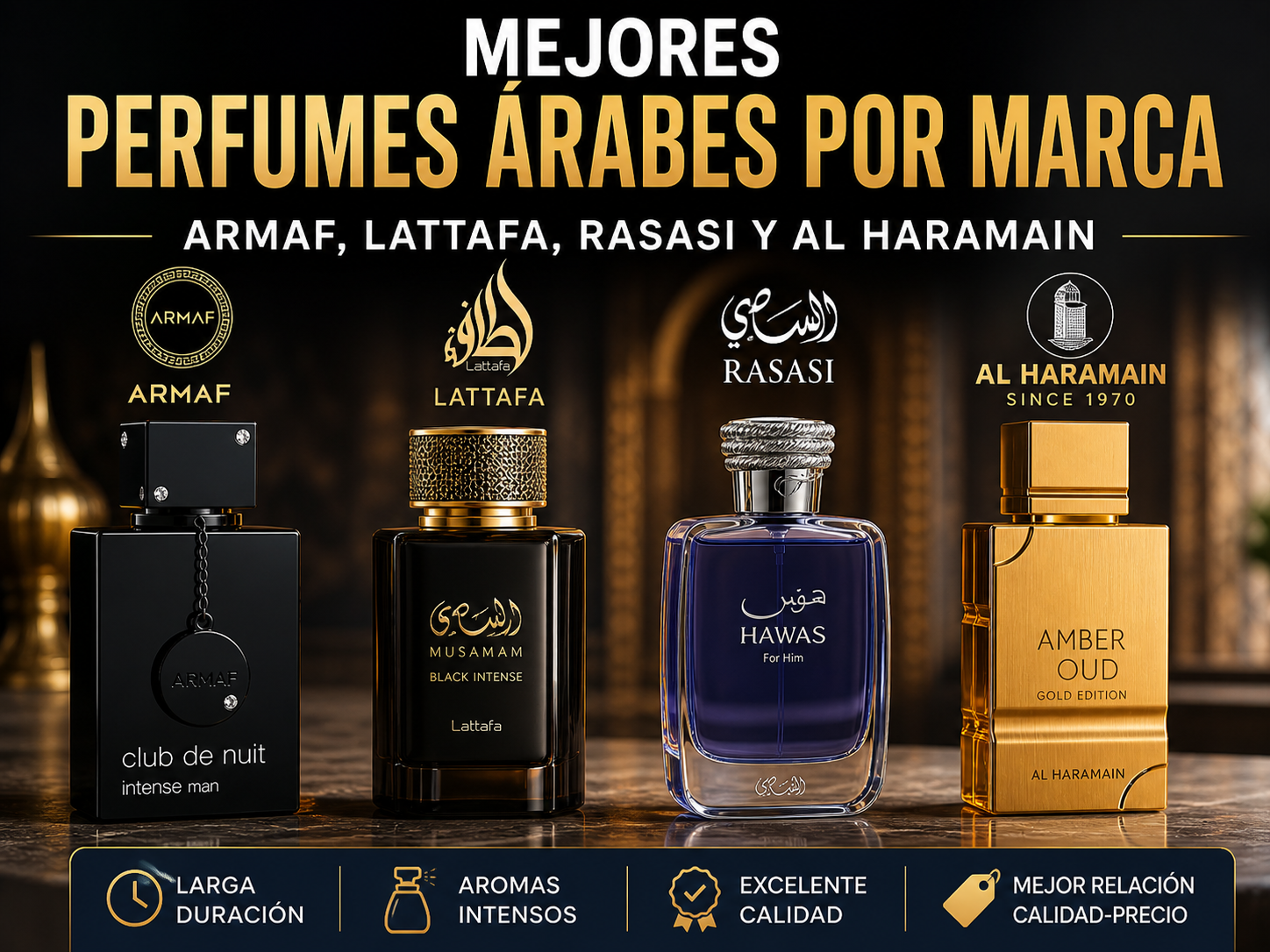 mejores perfumes árabes por marca con gran duración y calidad precio