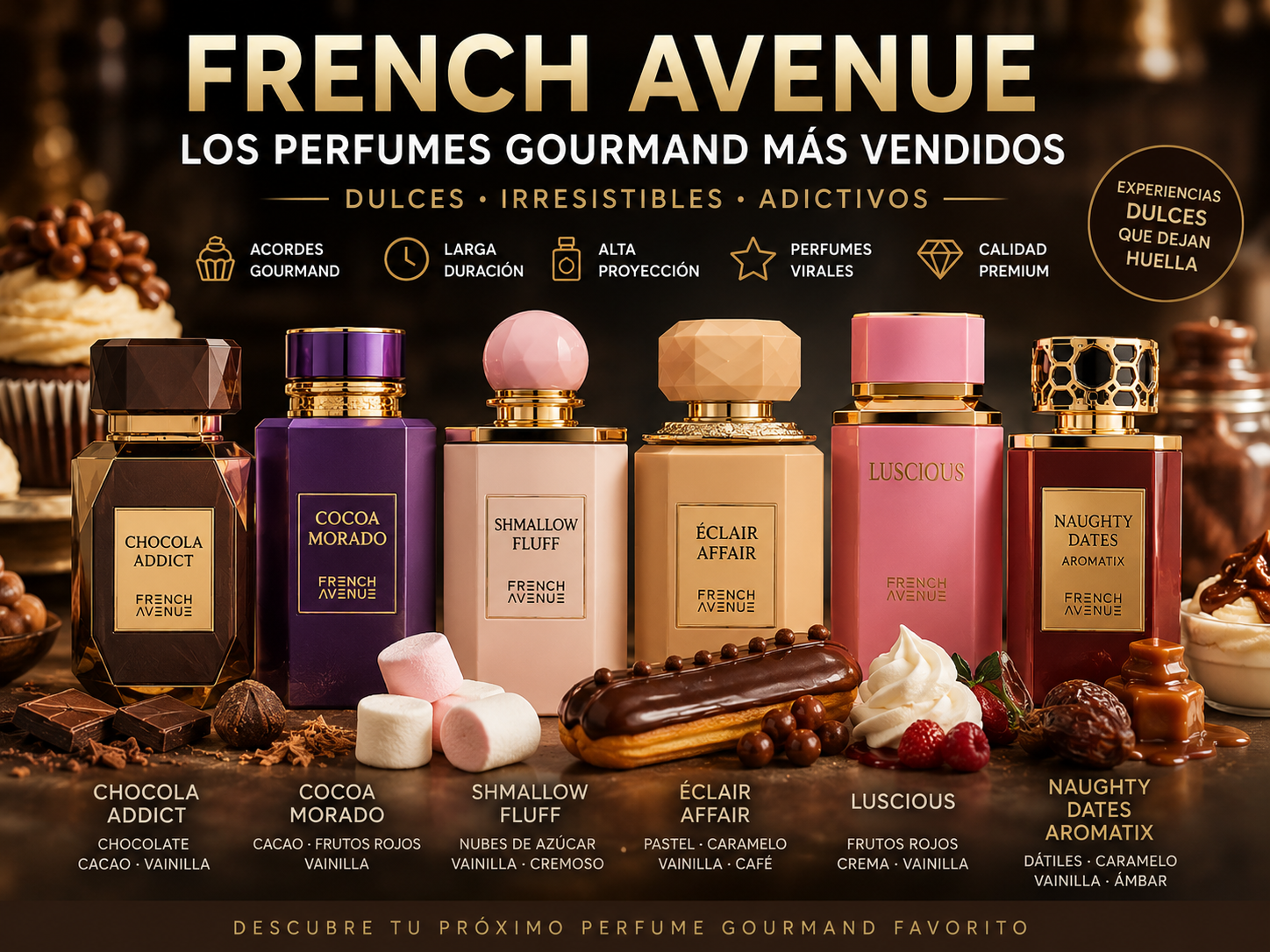Perfumes gourmand de French Avenue