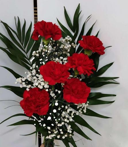 Ramo 6 clavel rojo