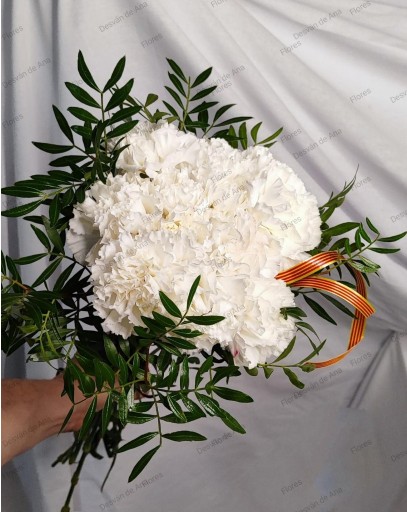 Ramo Clavel  Blanco Compacto Ofrenda desde